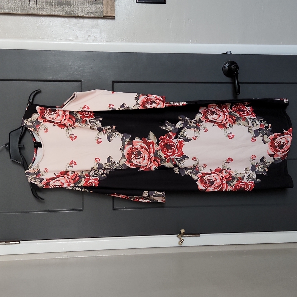 Cold shoulder Floral print dress